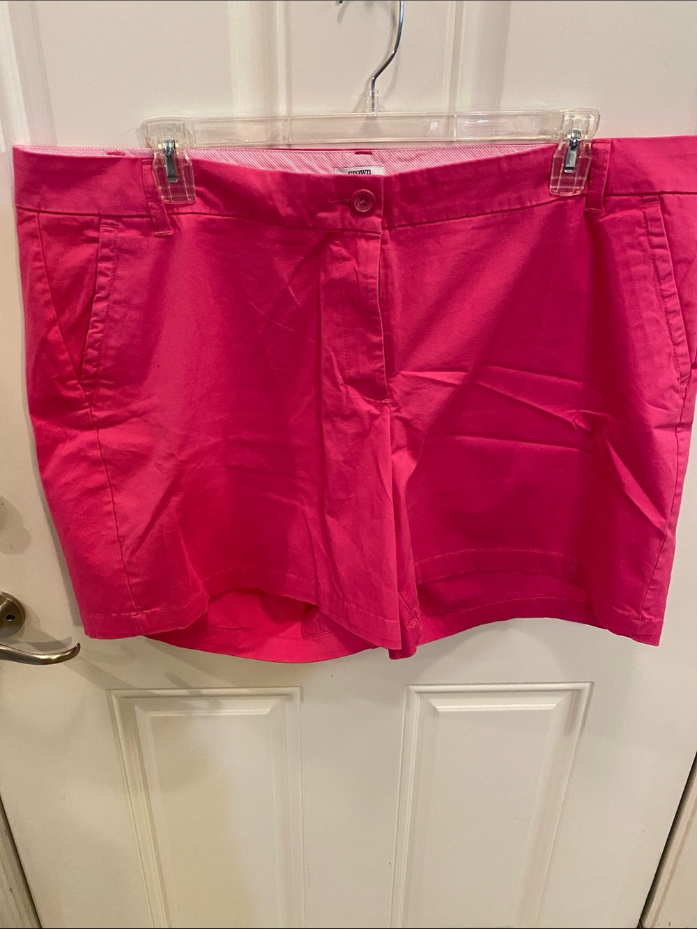 crown & ivy Bright Pink Tailored Cotton-Blend Shorts